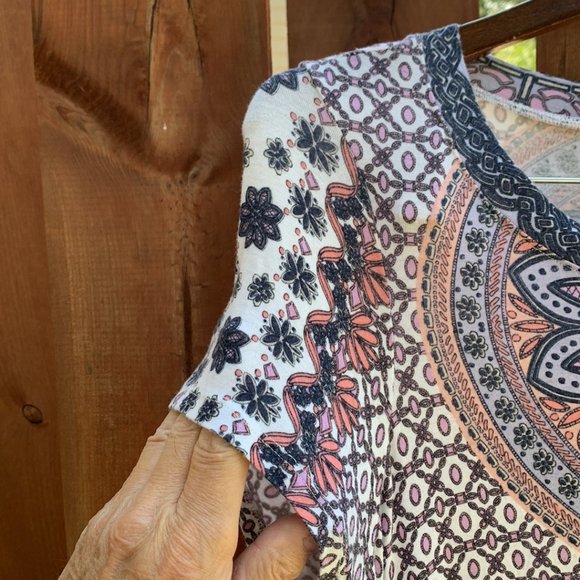 Fever Top Size L Boho Summer Of Love Style Hippie Tribal Pullover - Picture 4 of 13